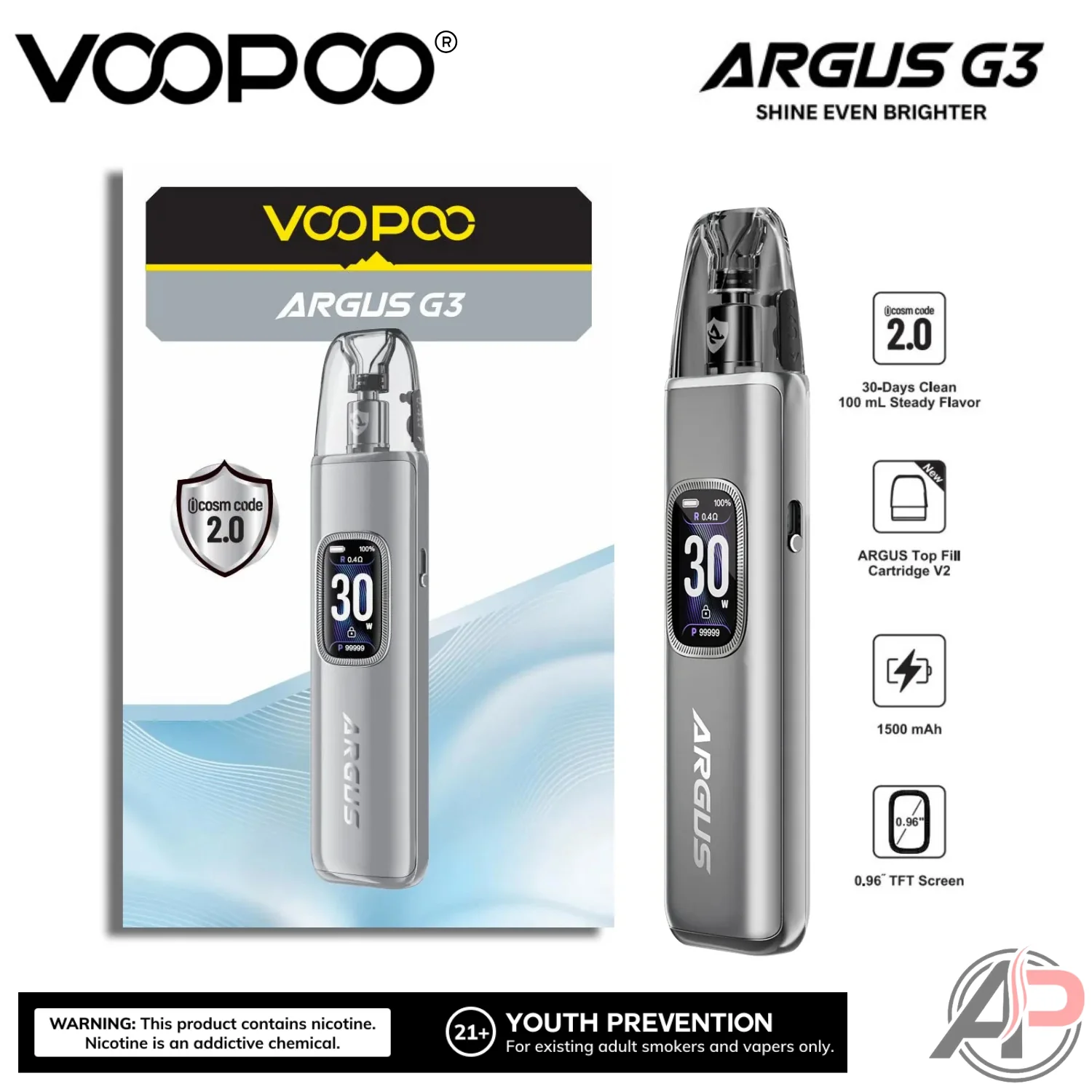 Voopoo Argus G3 30w Pod System Starter Kit Device - Image 6