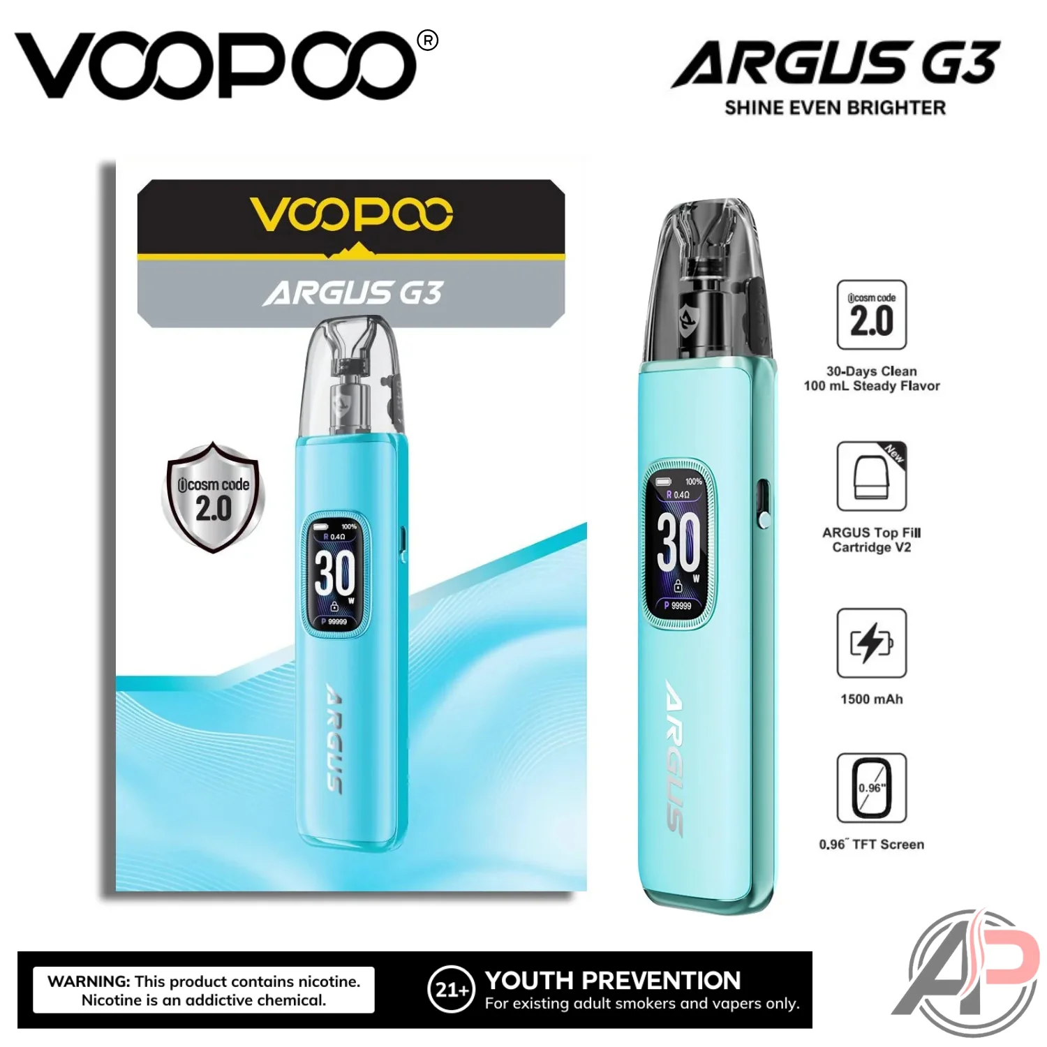Voopoo Argus G3 30w Pod System Starter Kit Device - Image 7