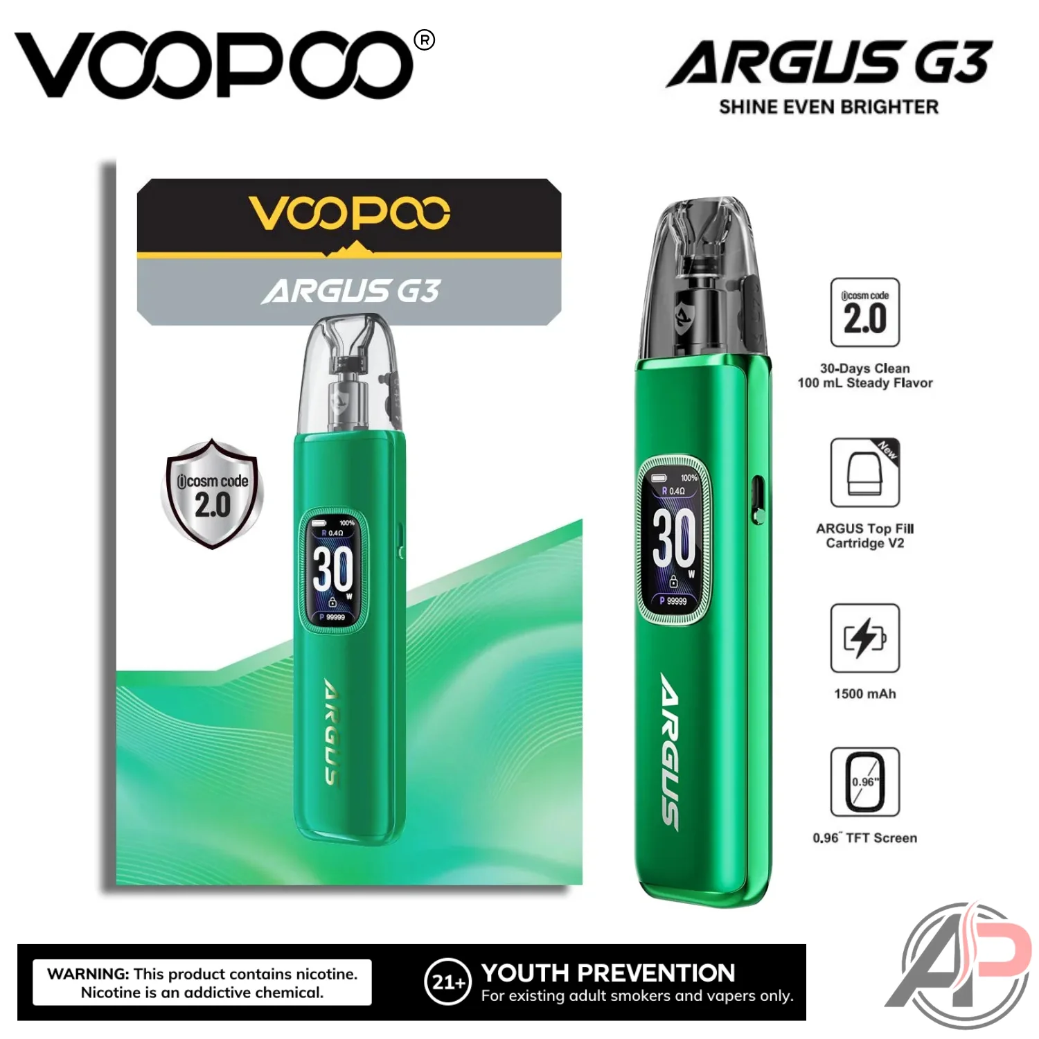 Voopoo Argus G3 30w Pod System Starter Kit Device - Image 9