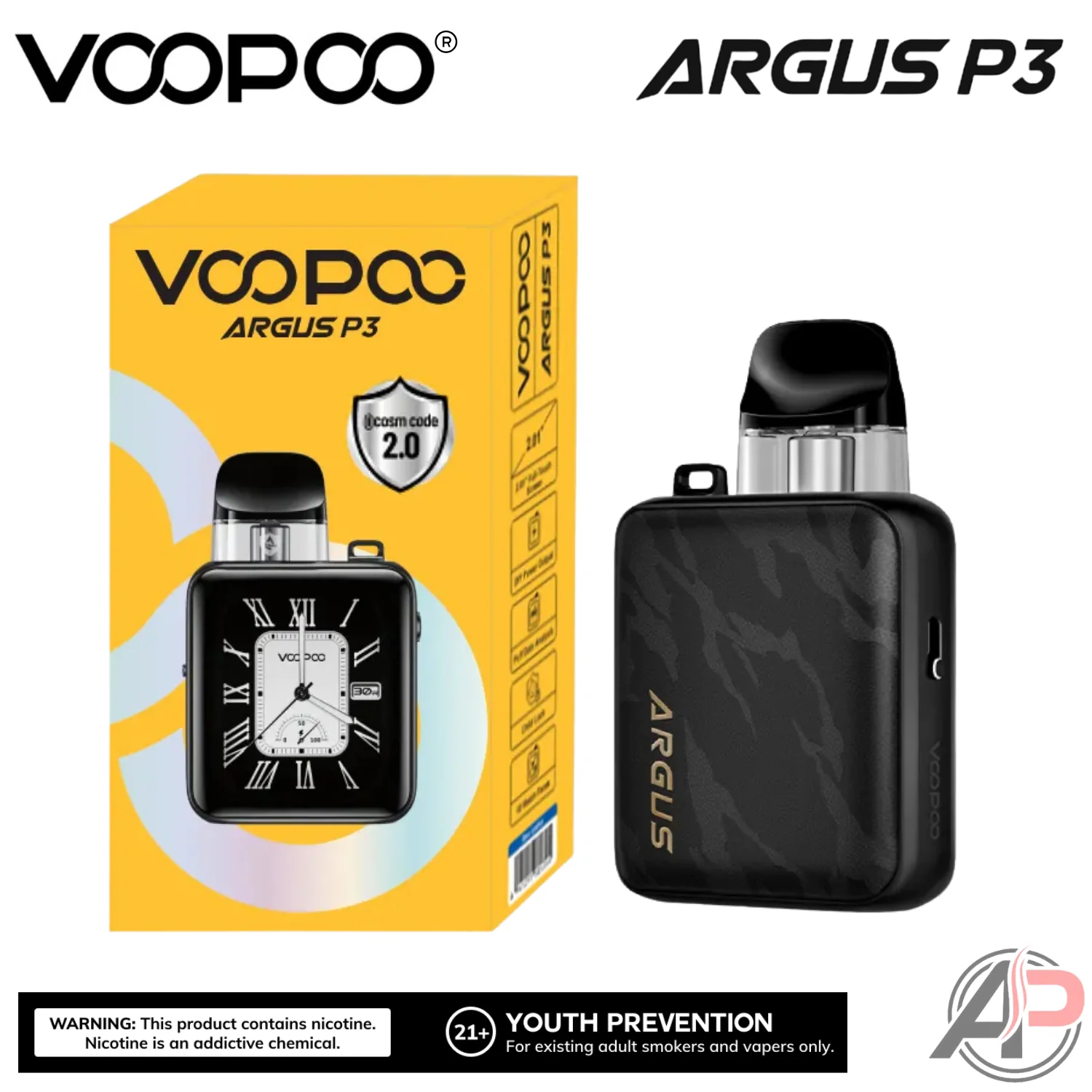 Voopoo Argus P3 Pod System Starter Kit Device - Image 10