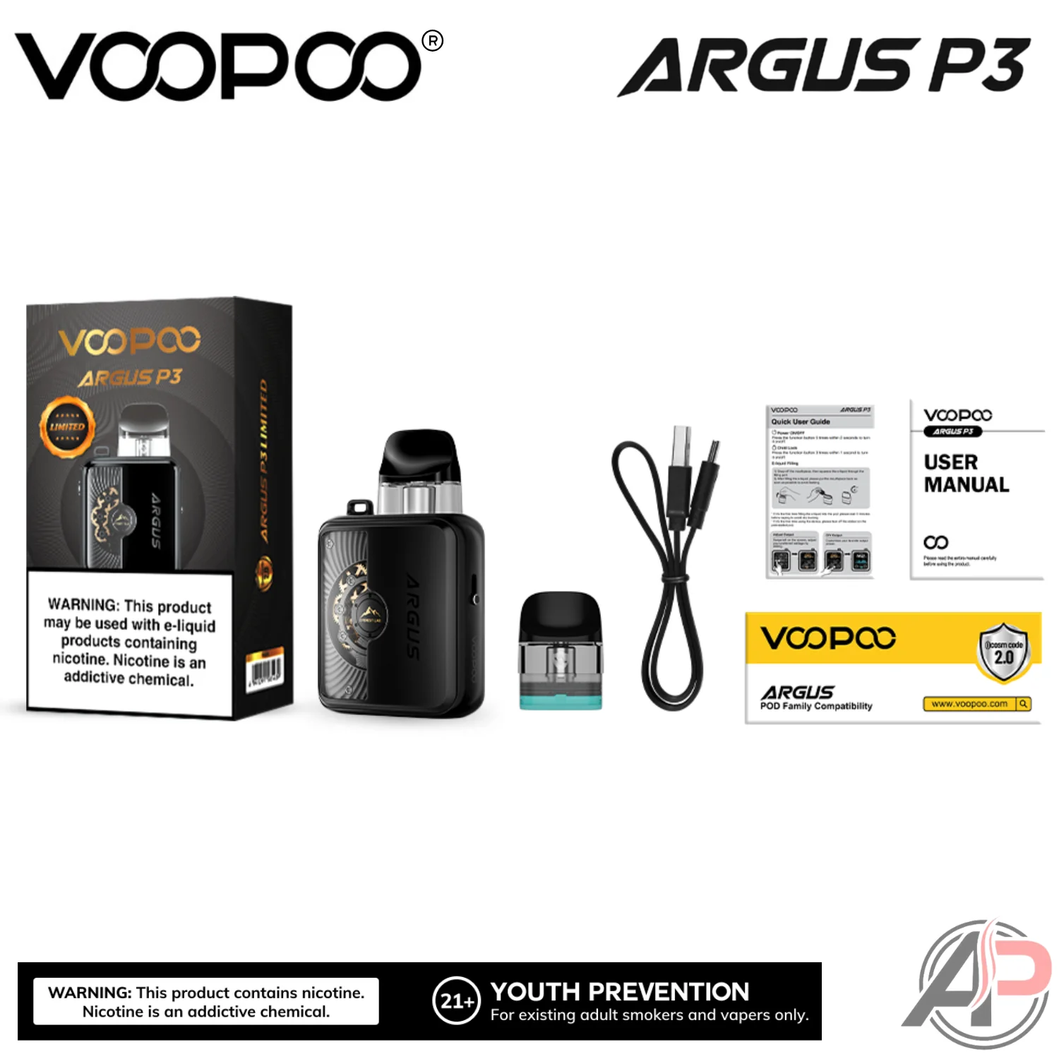 Voopoo Argus P3 Pod System Starter Kit Device - Image 3