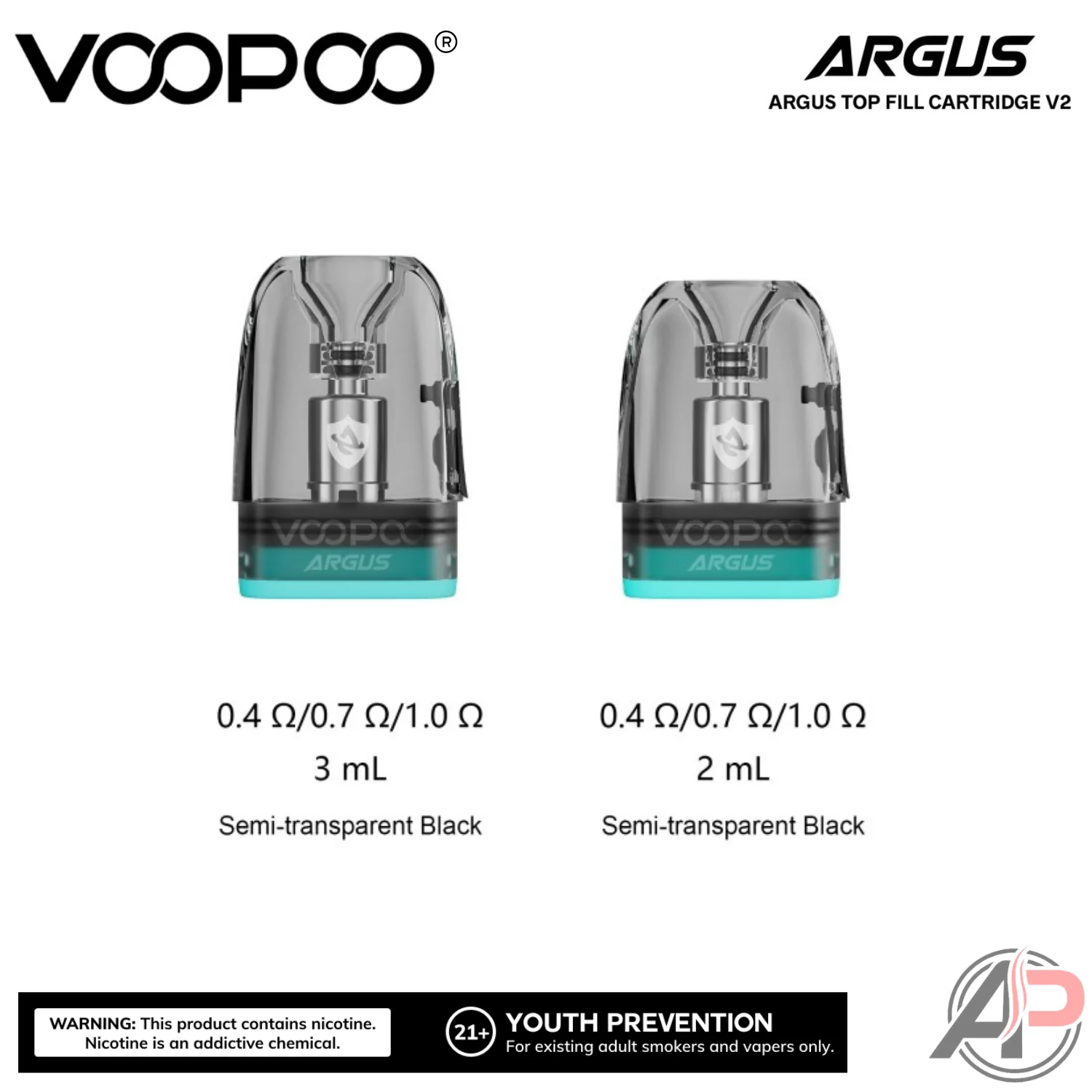 Voopoo Argus V2 Top Fill Replacement Pods 3 Pack - Image 2