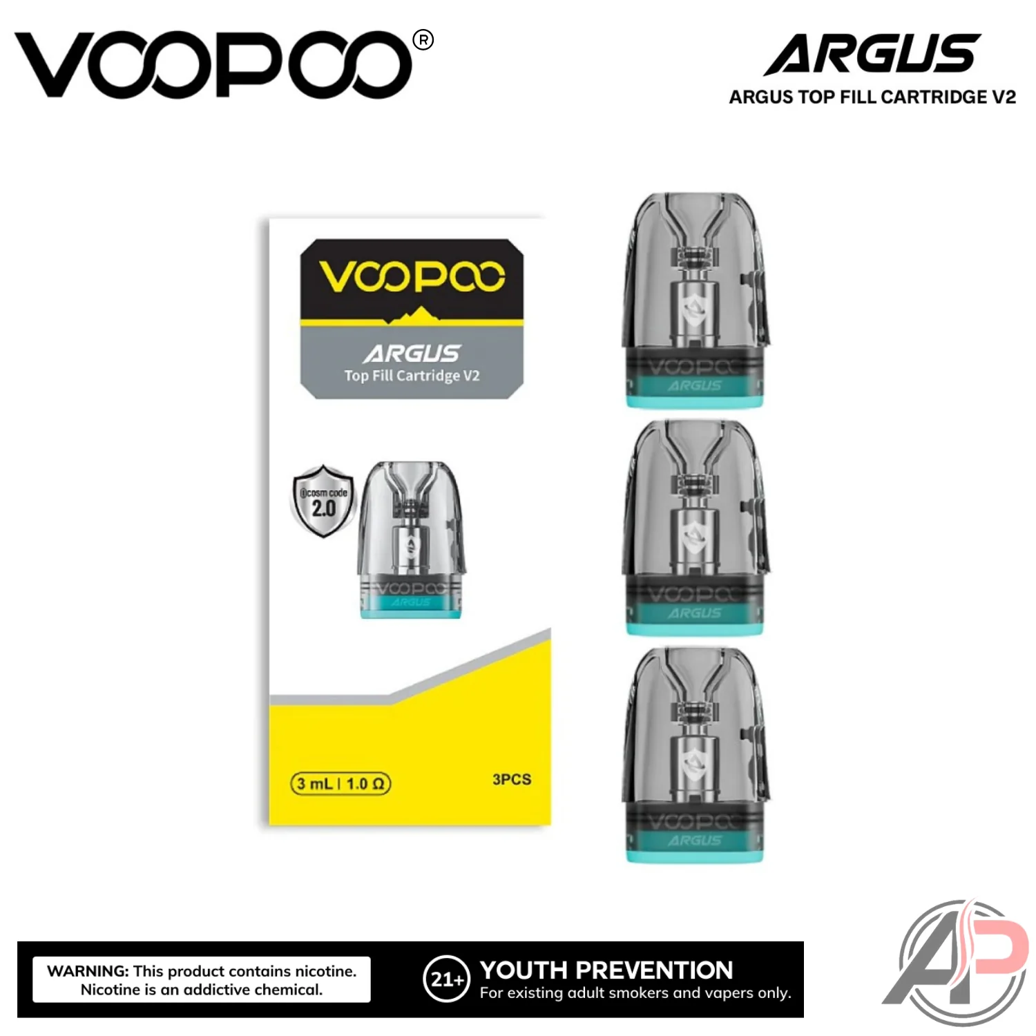 Voopoo Argus V2 Top Fill Replacement Pods 3 Pack - Image 5