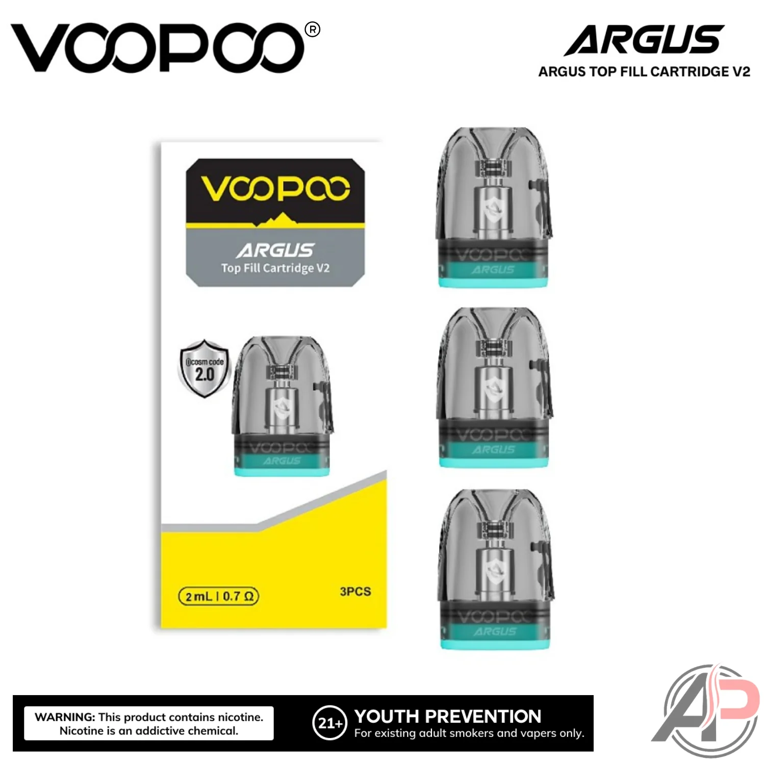 Voopoo Argus V2 Top Fill Replacement Pods 3 Pack - Image 7