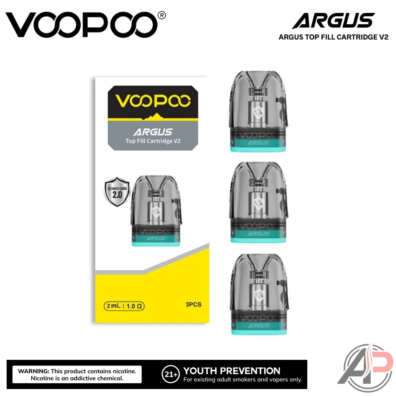 Voopoo Argus V2 Top Fill Replacement Pods 3 Pack - Image 8