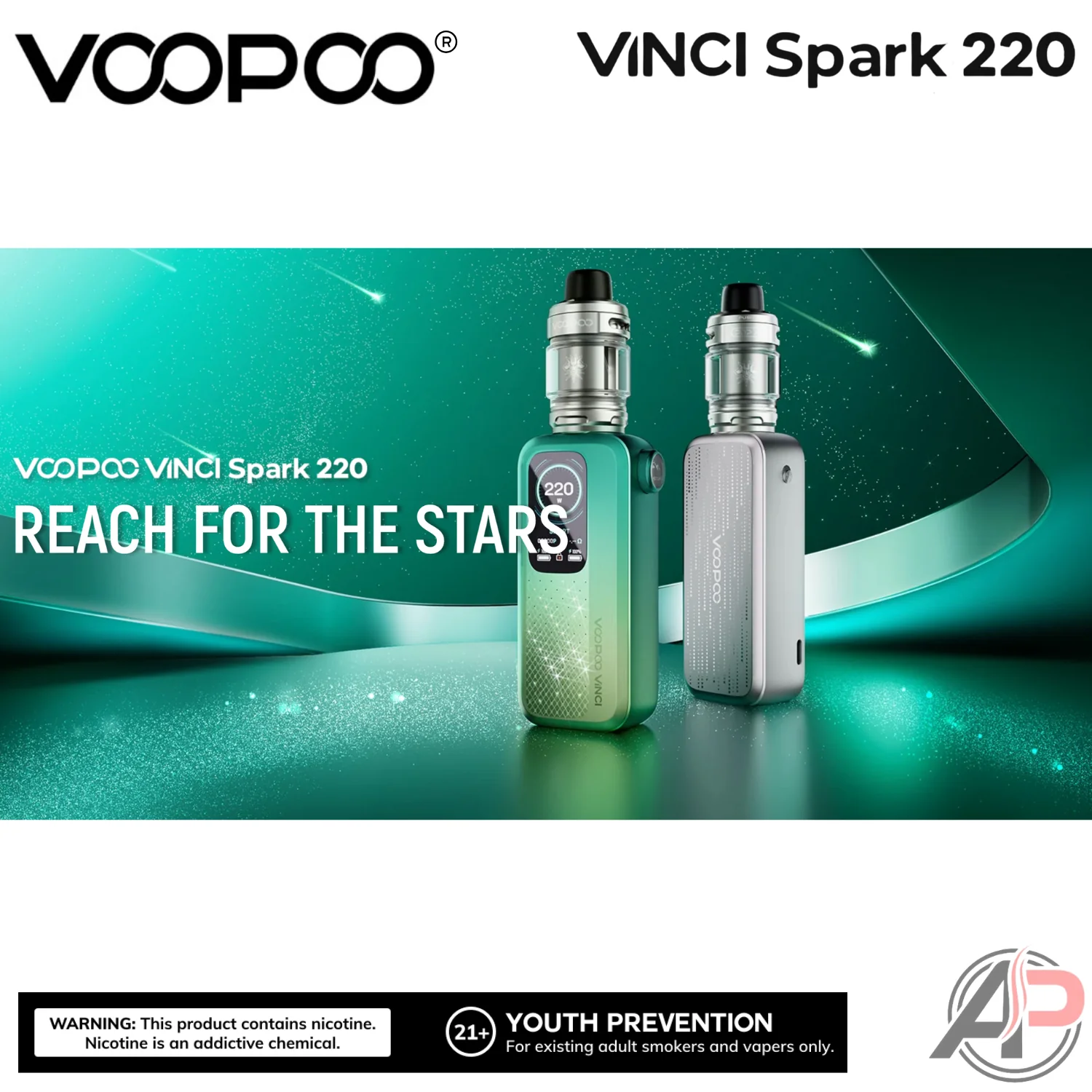Voopoo Vinci Spark 220W Box Mod Starter Kit Device - Image 2