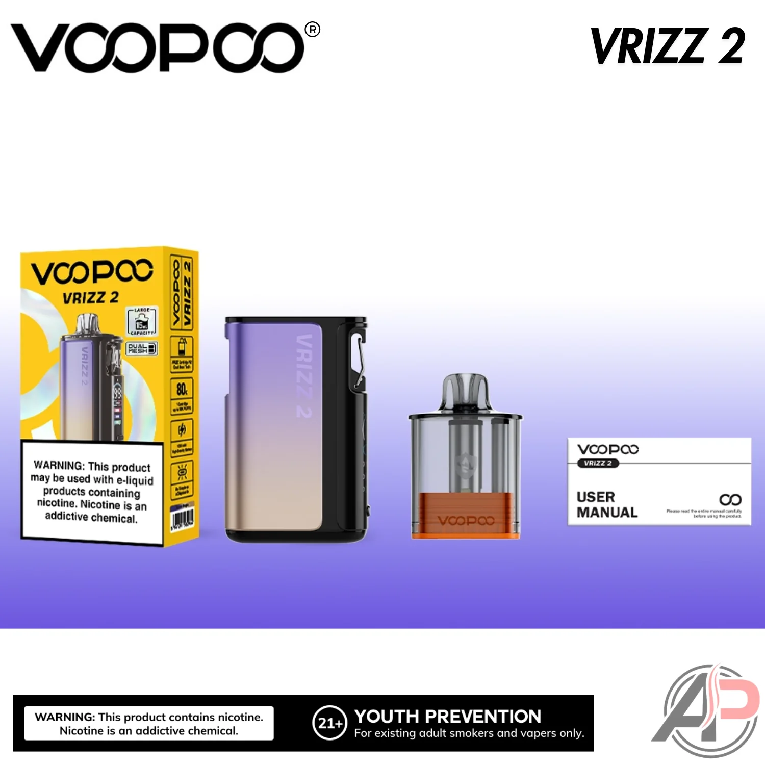 Voopoo Vrizz 2 Pod System Starter Kit Device - Image 3