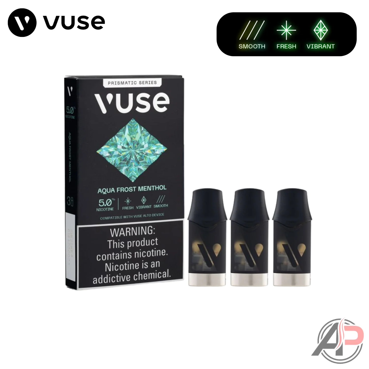 Vuse Alto Prismatic Aqua Frost Menthol Pods 3 Pack - Image 3