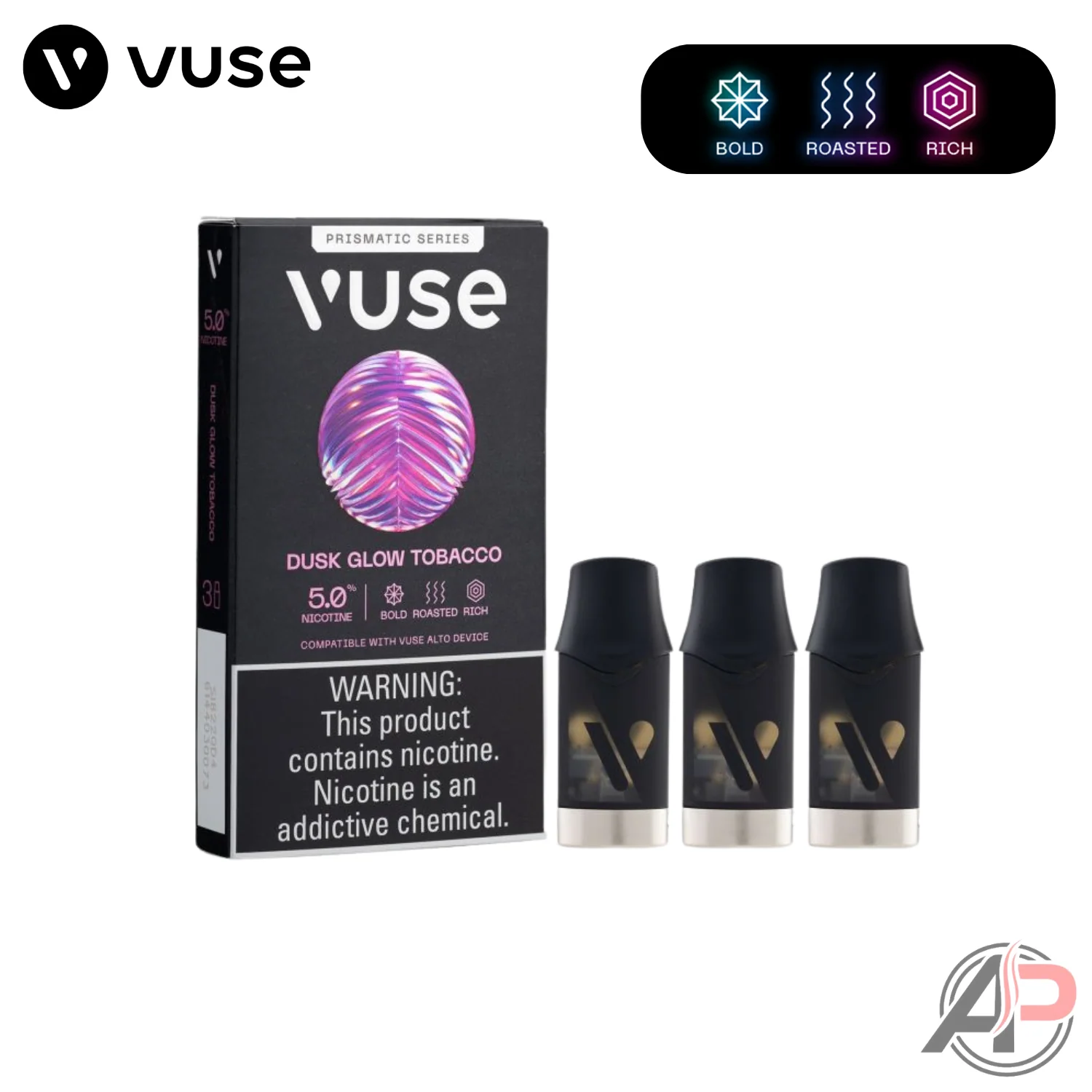 Vuse Alto Prismatic Dusk Glow Tobacco Pods 3 Pack - Image 3