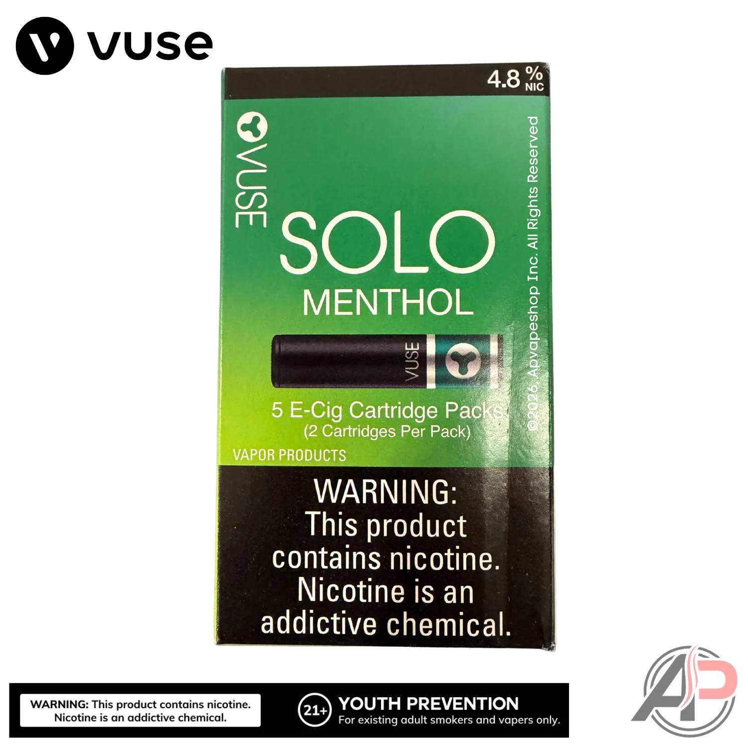 Vuse Solo Menthol Cartridge 2 Pack - Image 2